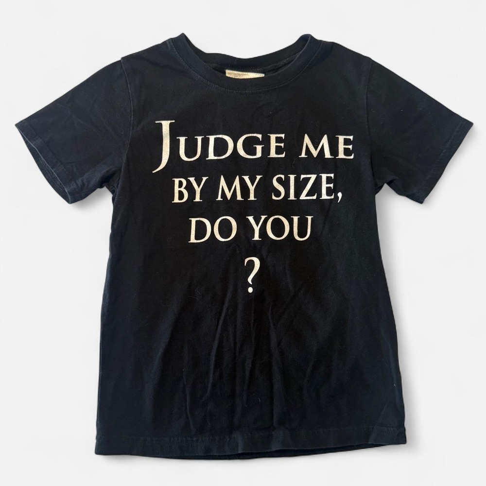Disney Parks Star Wars Yoda Judge Me By My Size Kids T-Shirt Small 6-8 Black
